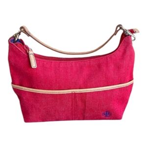 Ralph Lauren Vintage 80's Red Canvas Shoulder Bag